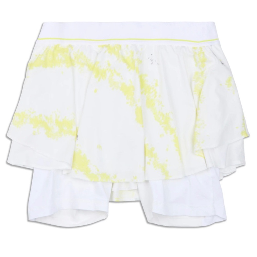 lululemon athletica White Tennis Skort with Pale Yellow Accents - Picture 4 of 7
